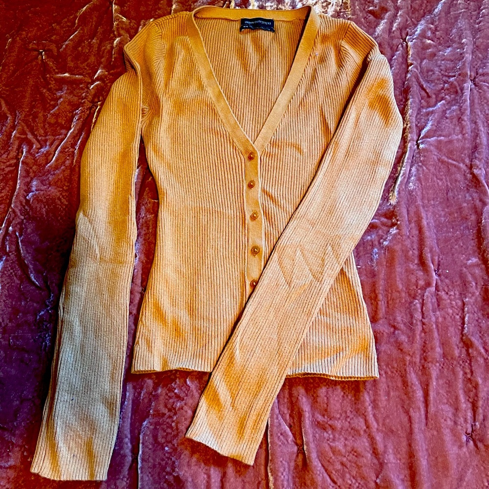 Burnt Orange button down cardigan